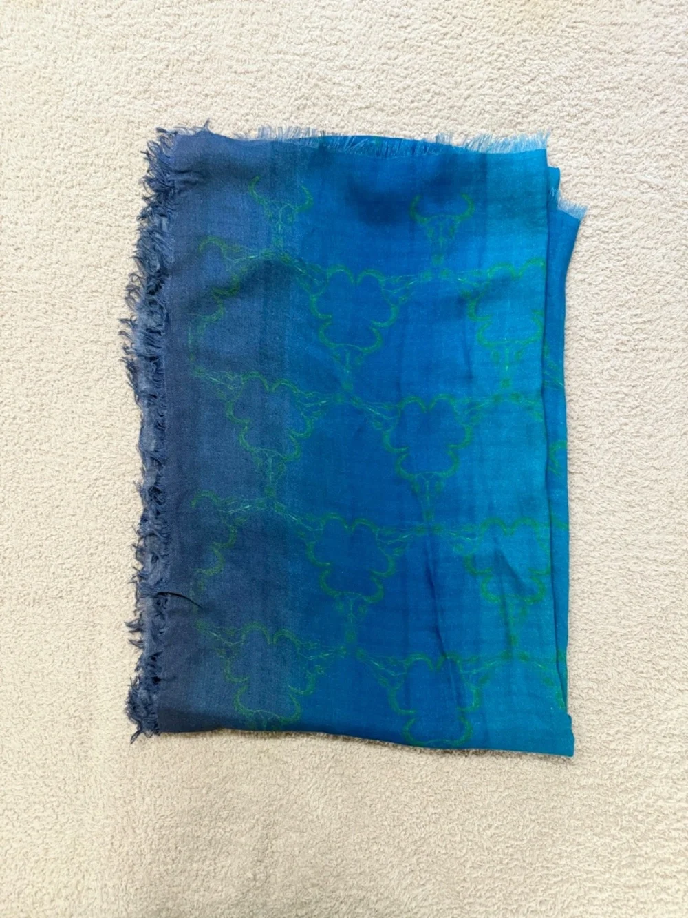 Wrap Scarf Blue Green Modal NWT